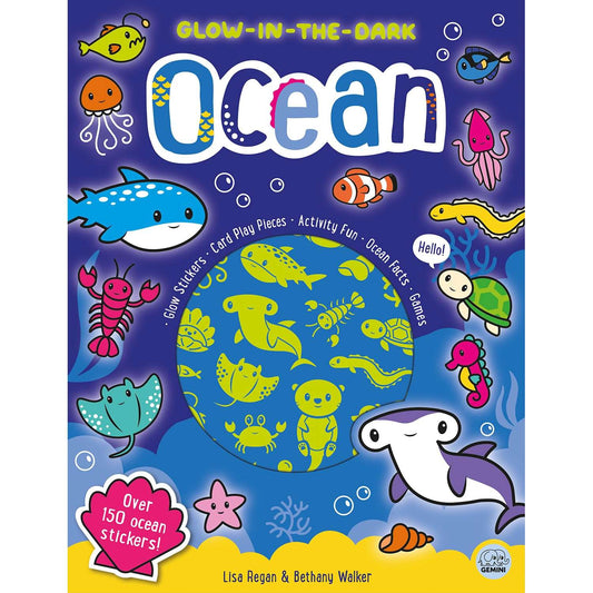 Paradise Clay PGW305 Glow-in-the-Dark Ocean Sticker Activity Book - Book