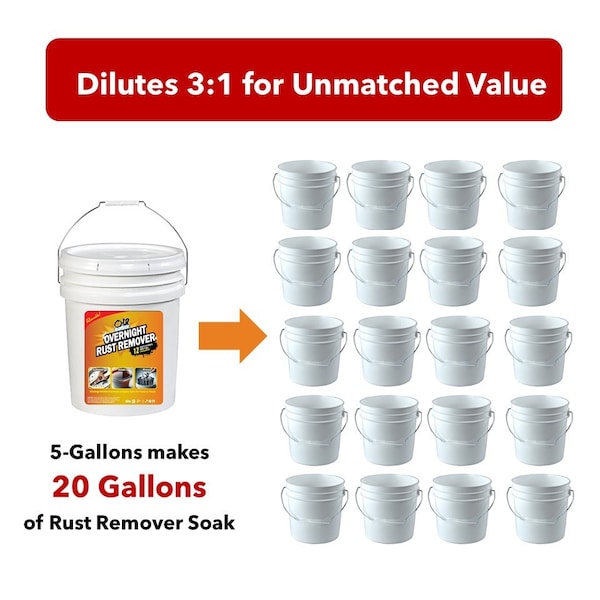 Oil Eater AOR5G33603 5 Gallon Overnight Rust Remover Soak