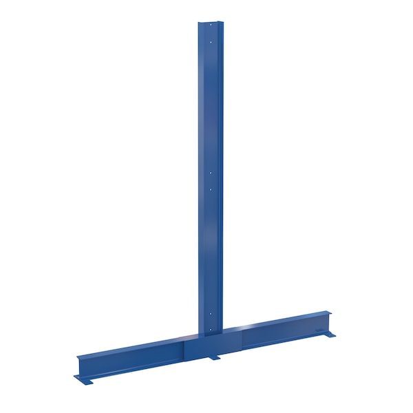 Vestil DAC-1224 Blue Painted Steel Double Cantilever Rack 12ft Height 24" Arm
