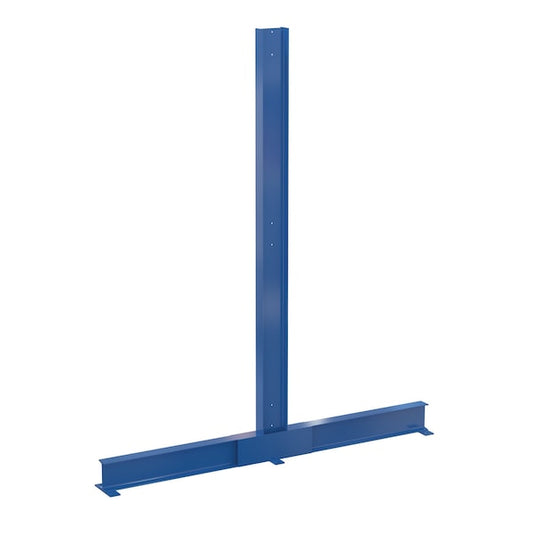 Vestil DAC-1224 Blue Painted Steel Double Cantilever Rack 12ft Height 24" Arm