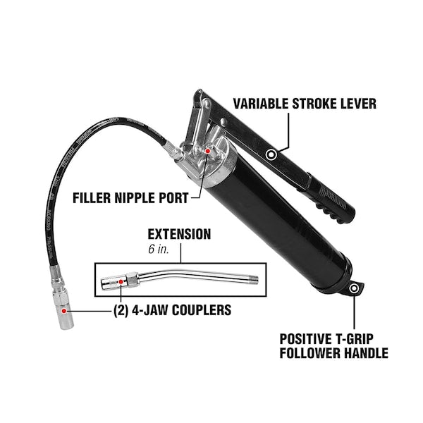 Workforce L1355 Pro Heavy Duty Lever Action Grease Gun
