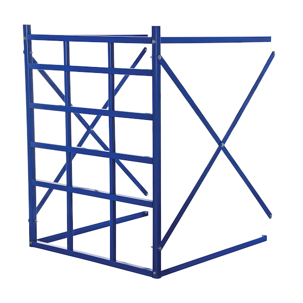 Vestil LBPH-EXT Add-On Horizontal Bar Storage Rack, 48 in D, 48 in W, 15 Shelves, Blue