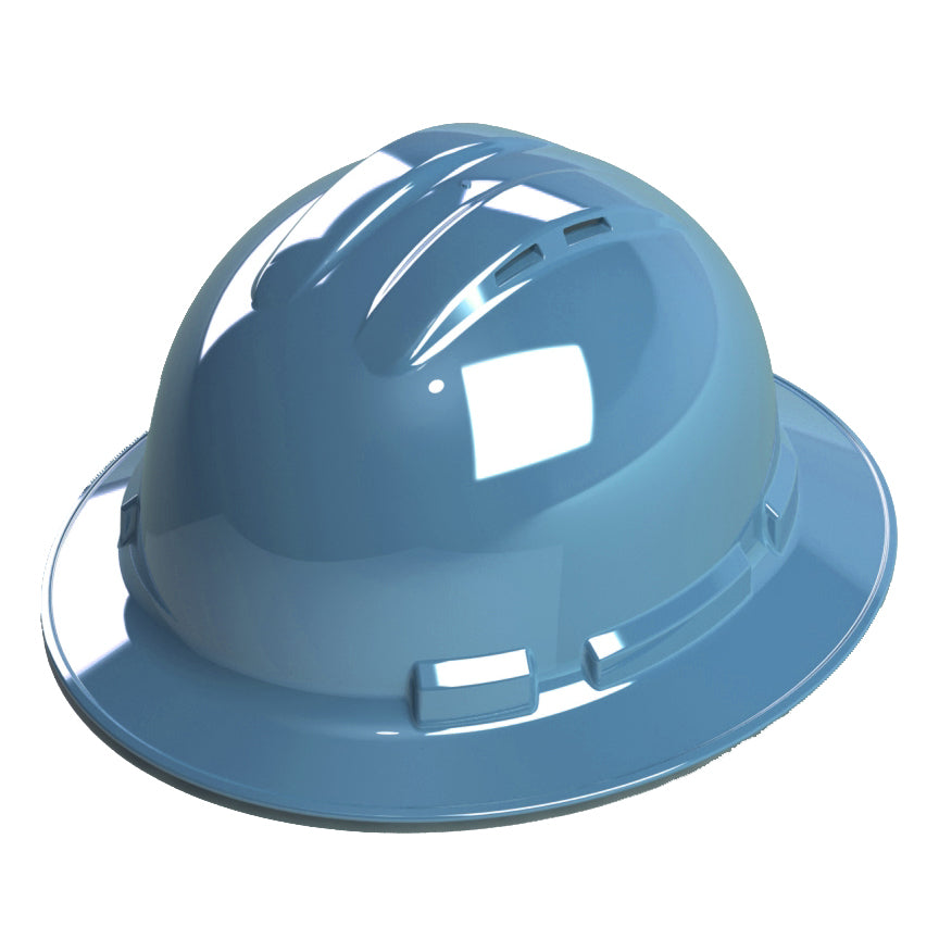 Cordova Safety H34R5V Pinlock, 4-Point, Vented, Duo Safety™, Hard Hat, Full Brim, Blue