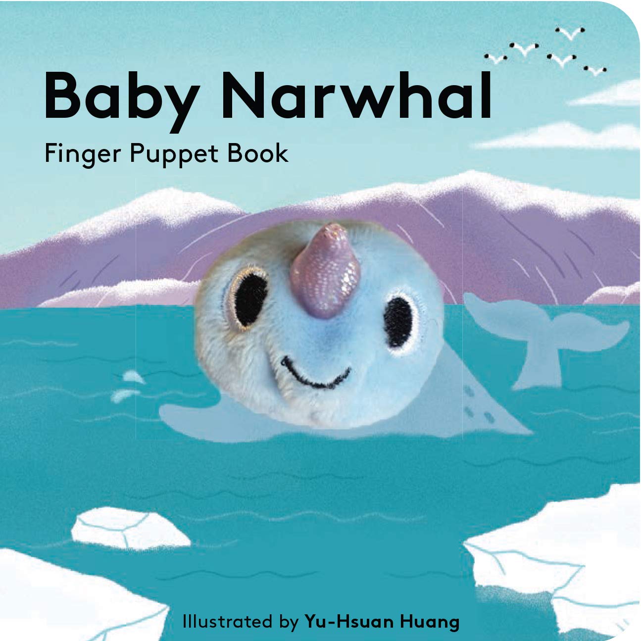 Paradise Clay HCB116 Baby Narwhal - Finger Puppet Book