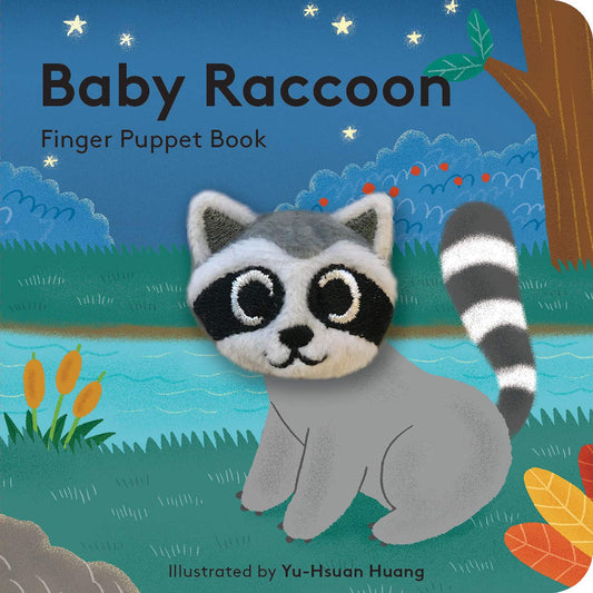 Paradise Clay HCB117 Baby Raccoon - Finger Puppet Book