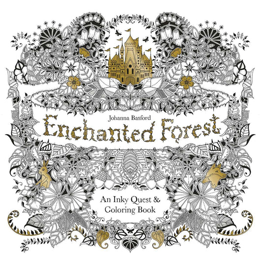 Paradise Clay HCT019 Enchanted Forest: An Inky Quest & Coloring Book - Book