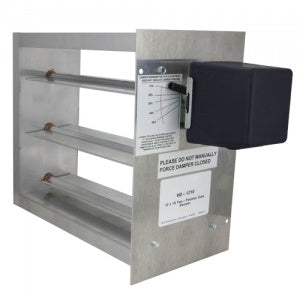 iO HVAC Controls HD-2812-PO 28 X 12 Rectangular Two-Position Zone Damper - 2 Wire Actuator- Powered Open