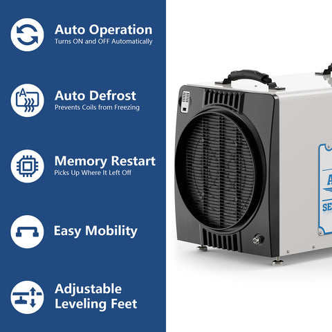 AlorAir 198 Pints Commercial Dehumidifiers for Basements/Crawlspace Sentinel HDi90(Duct)