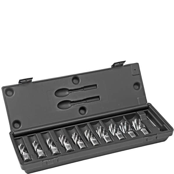 Euroboor HSS.KIT/10L-I2 Cutter Kit, Hss, Doc 2", Dmin 9/16", Dmax 15/16".
