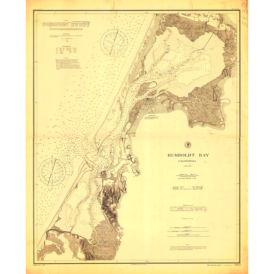 Paradise Clay IHP_HB1894 Historical Chart: Humboldt Bay 1894 (29 x 36 inches)