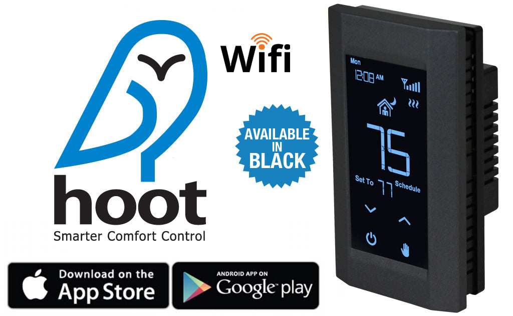 King Electric K901-W Thermostat, Hoot Wifi Sp 240V 16A White