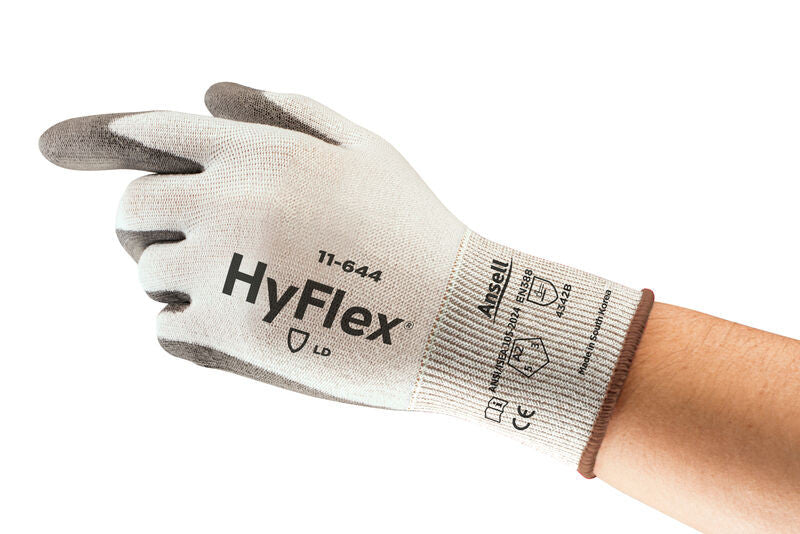 SOS Cleanroom ?288185? Ansell HyFlex 11-644 Cut Resistant Industrial Gloves