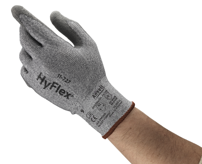 SOS Cleanroom ?11727110? Ansell HyFlex 11-727 Cut Resistant Industrial Gloves