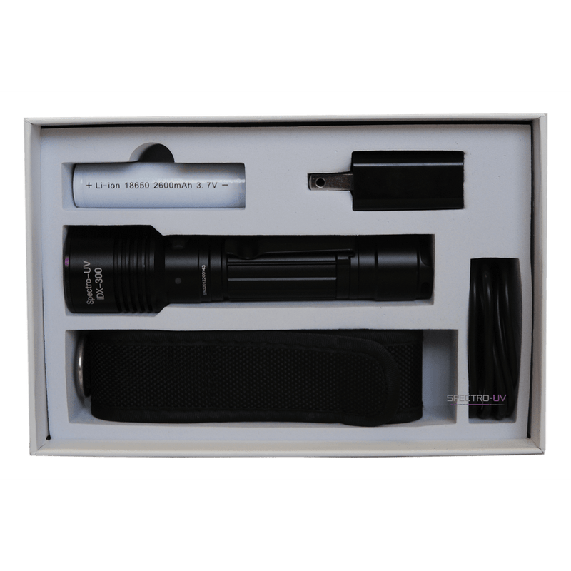 Spectro-UV IDX-300/F Nano 365 Series Dual Beam LED Flashlight Kit Rechargeable European (Type C/F)