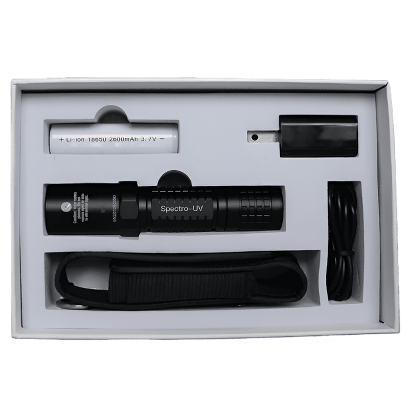 Spectro-UV IDX-400/F Nano 365 Series LED 365nm UV-A Blacklight Flashlight Kit European (Type C/F)