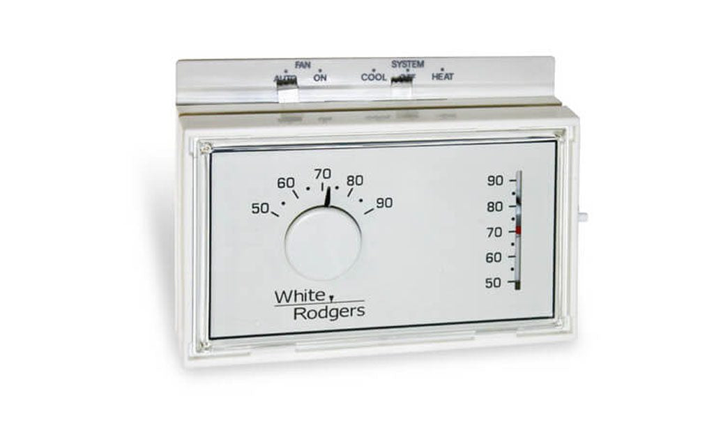 Thermostat 24V Heat/Fan/Cool Mercury Free 45-90F