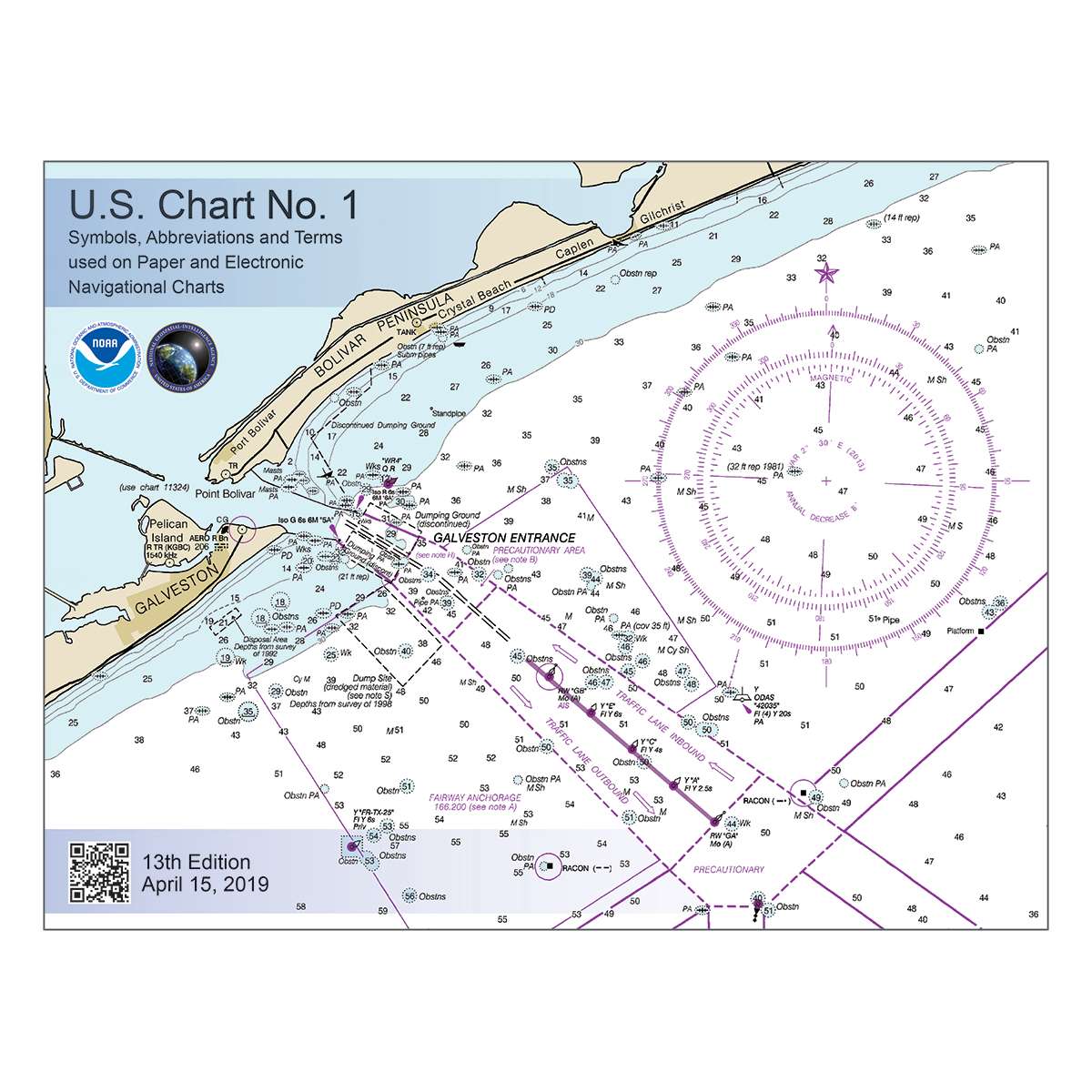 Paradise Clay IHP_CHART113 U.S. Chart Symbols, Abbreviations and Terms used on Paper and Electronic Navigational Charts, 13th edition - Book
