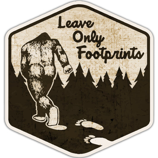 Paradise Clay IHS002 Leave Only Footprints VINYL STICKER (10 PACK)