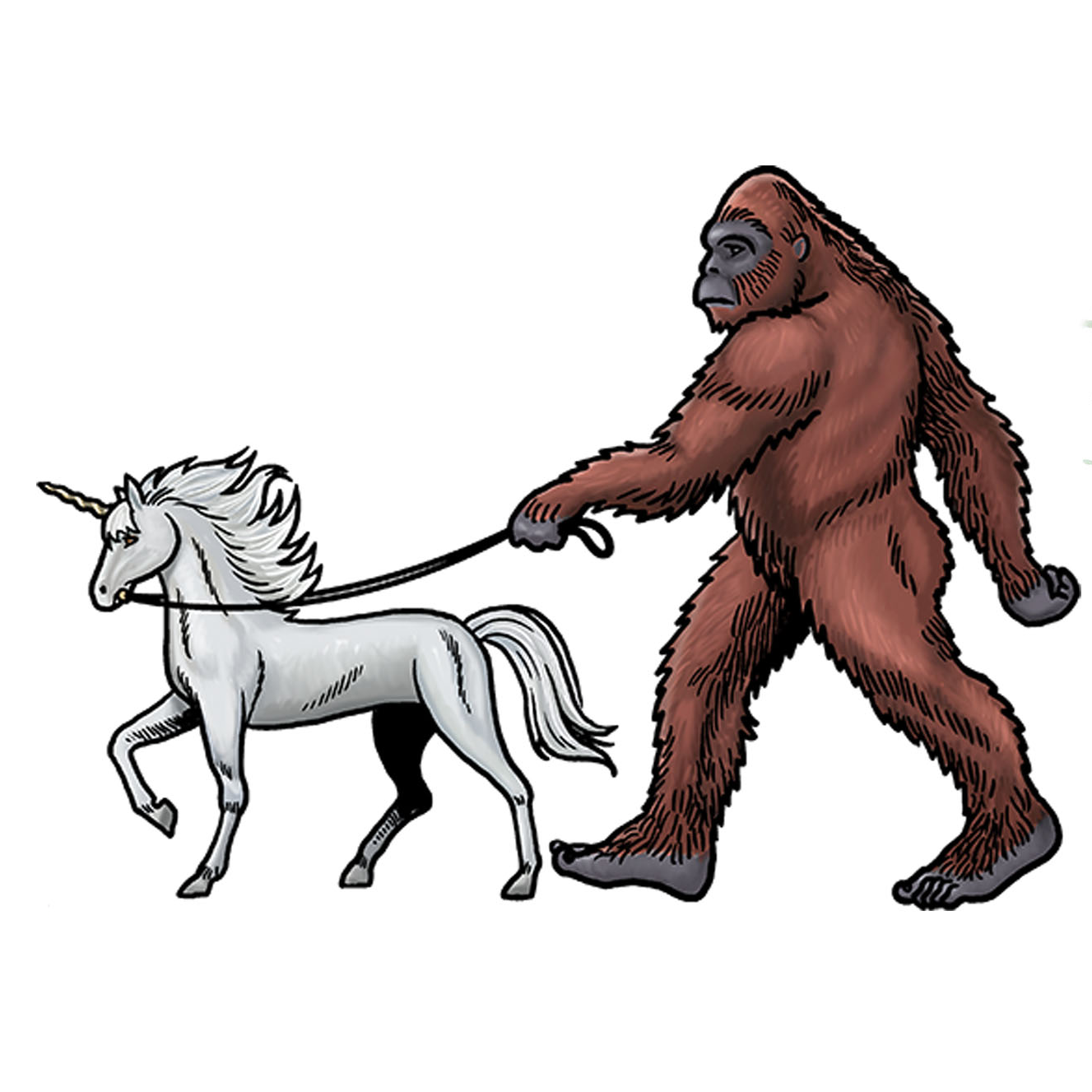 Paradise Clay IHS011 Bigfoot & Unicorn STICKER (10 PACK)