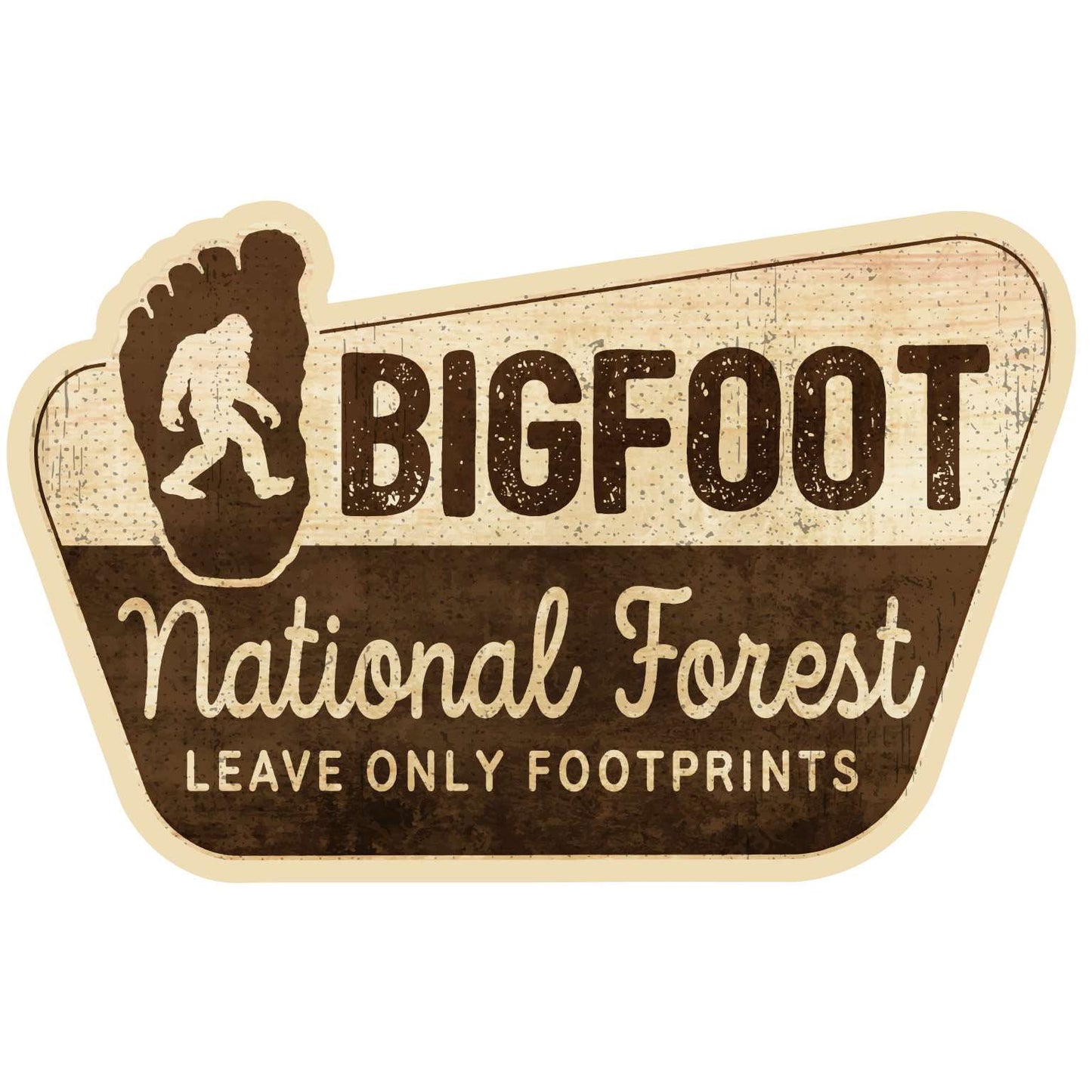 Paradise Clay IHS025 Footprint - National Forest Leave Only Footprints - Vinyl Sticker (10 pack)