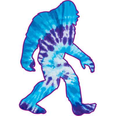 Paradise Clay IHS-10P-044 Tie Dye Squatch - Vinyl Sticker (10 Pack)