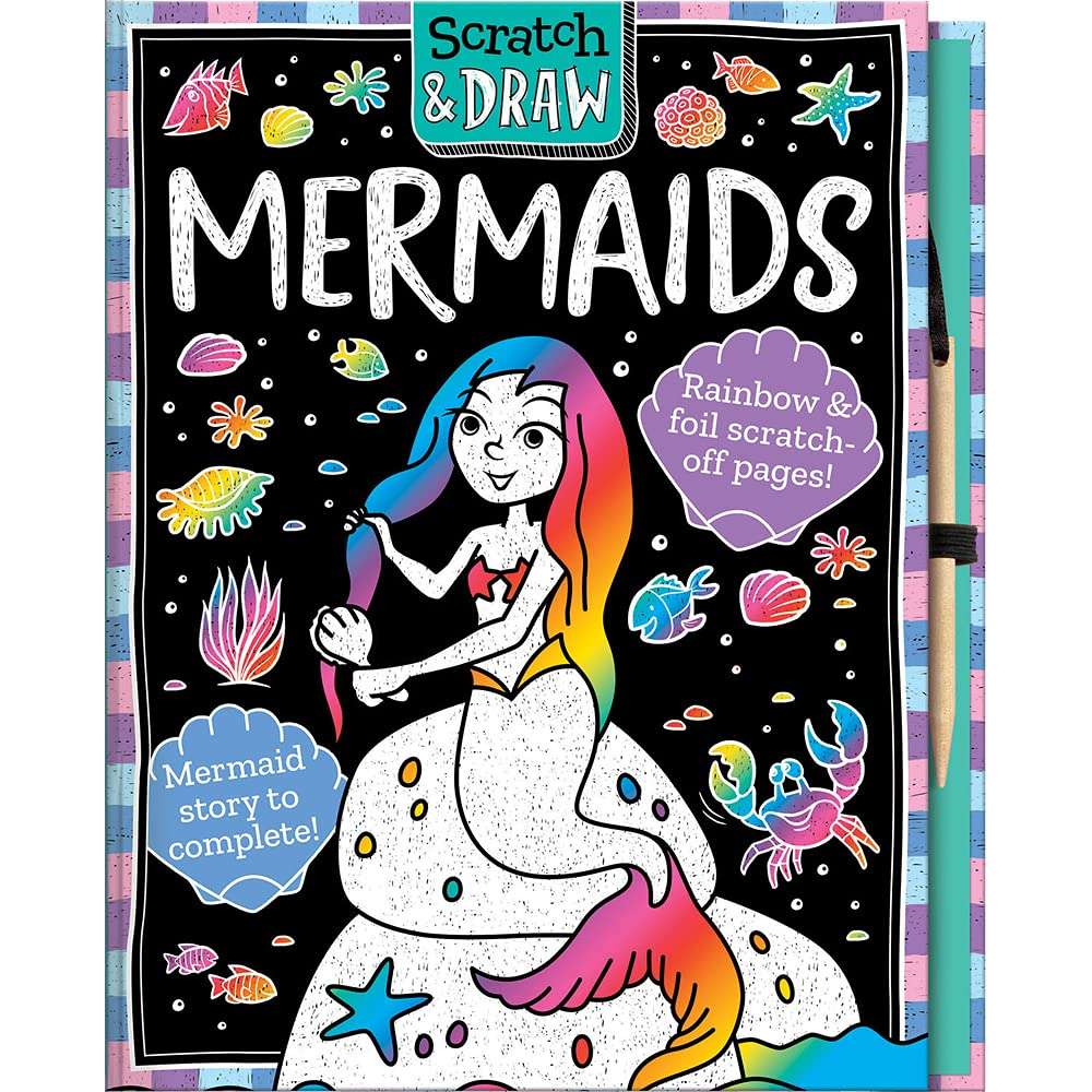 Paradise Clay IPG100 Scratch and Draw Mermaids - Book