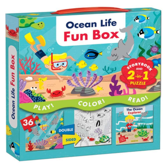Paradise Clay IPS051 Ocean Life Fun Box: Includes a Storybook and a 2-in-1 puzzle - Book