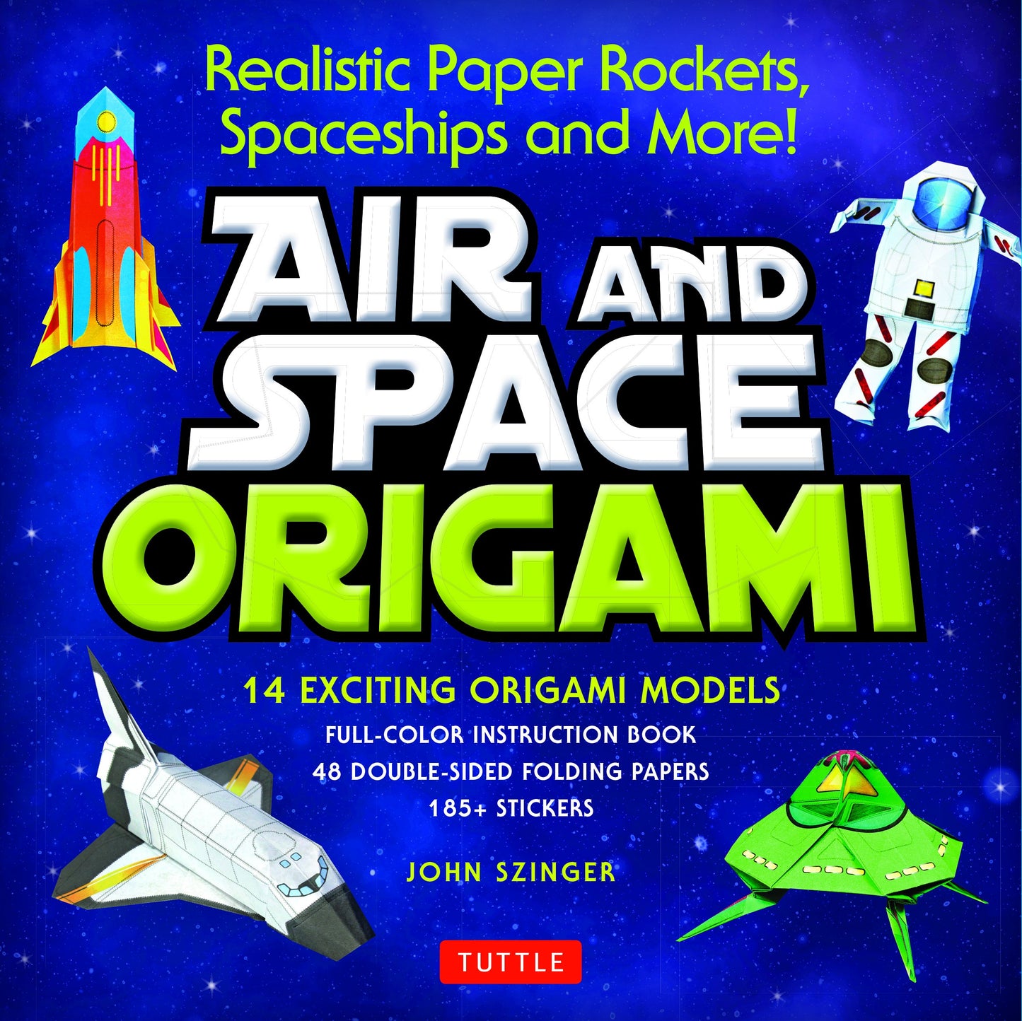 Paradise Clay IPS078 Air and Space Origami Kit: Realistic Paper Rockets, Spaceships and More! - Book
