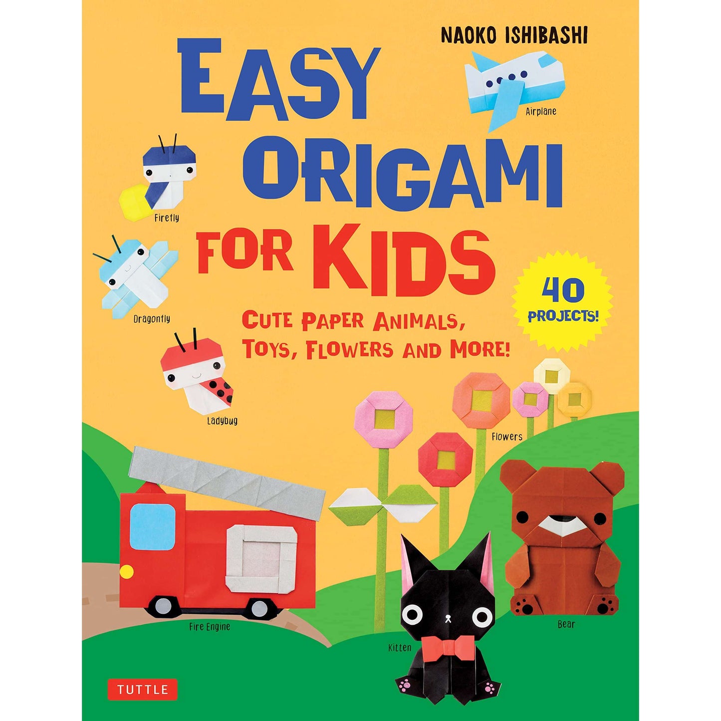 Paradise Clay IPS218 Easy Origami for Kids: Cute Paper Animals, Toys, Flowers and More! (40 Projects) - Book