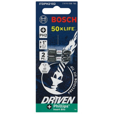 Bosch ITDPH2102 Impact Tough Ph2 1" 2Pk