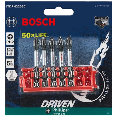 Bosch ITDPH2205C Impact Tough Ph2 2" 5Pk Clip