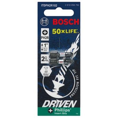 Bosch ITDPH2R102 Impact Tough Ph2R 1" 2Pk