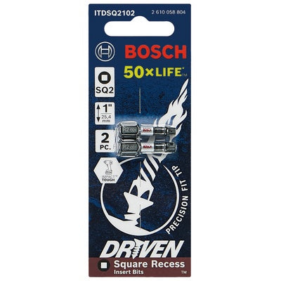 Bosch ITDSQ2102 Impact Tough Sq2 1" 2Pk