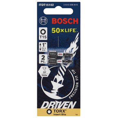 Bosch ITDT15102 Impact Tough T15 1" 2Pk