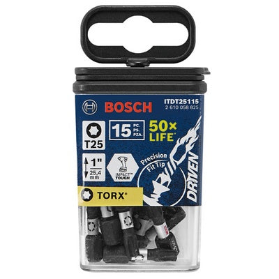 Bosch ITDT25115 Impact Tough T25 1" 15Pk