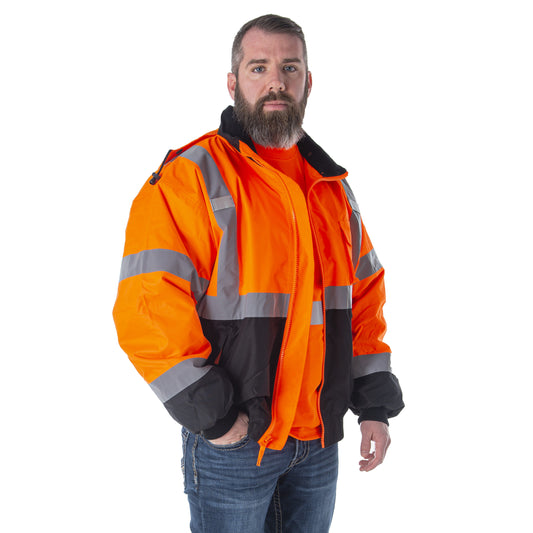 Cordova Safety J300-5XL Jacket, Reptyle™, Bomber, 3-in-1, Type R, Class 3