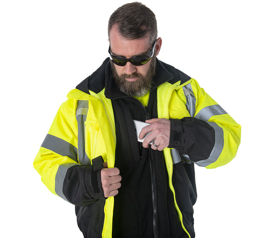 Cordova Safety J301-3XL Jacket, Reptyle™, Bomber, 3-in-1, Type R, Class 3