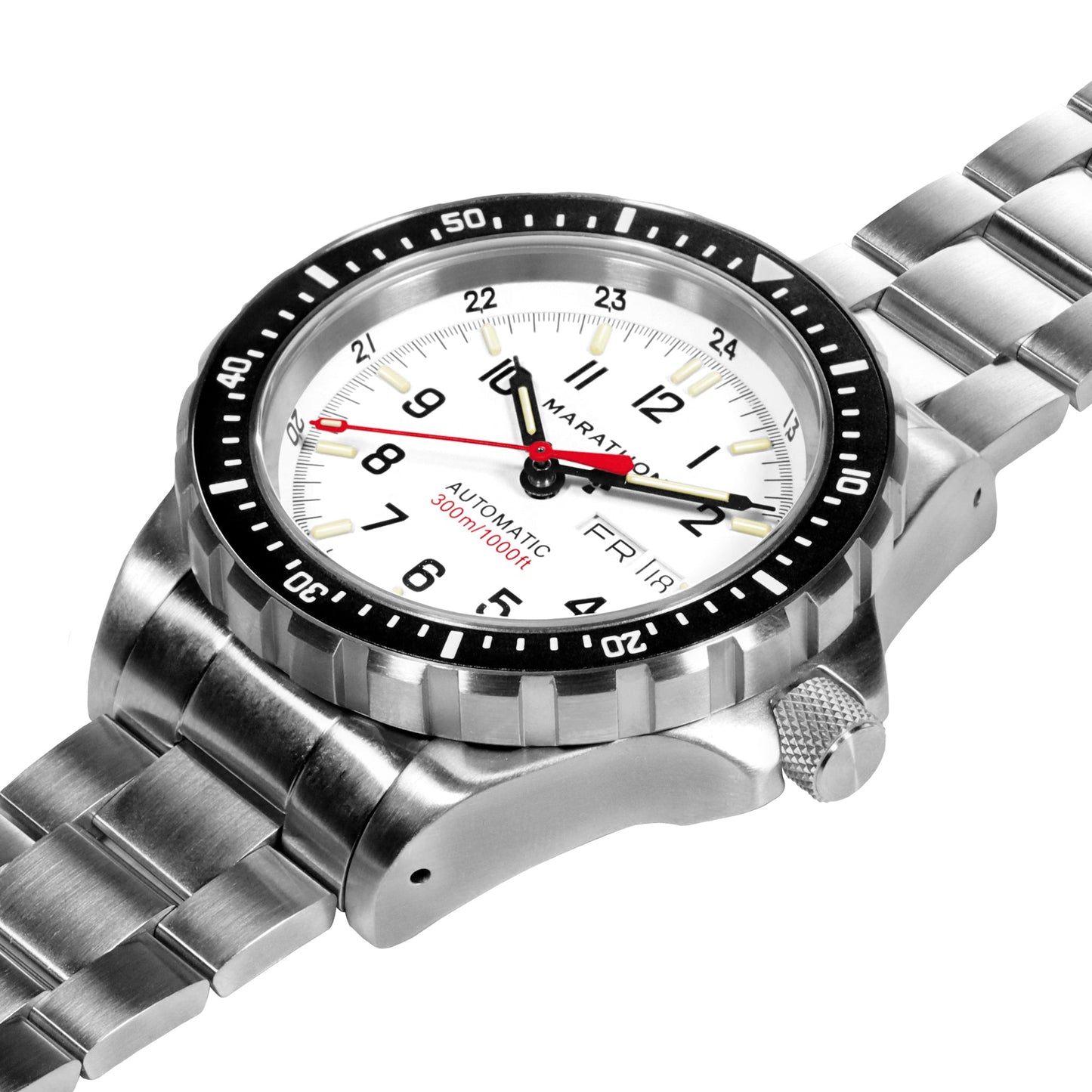 Marathon WW194021SS-0509 Arctic edition Jumbo Diver's Automatic (JDD) - 46mm with Stainless Steel MA Bracelet