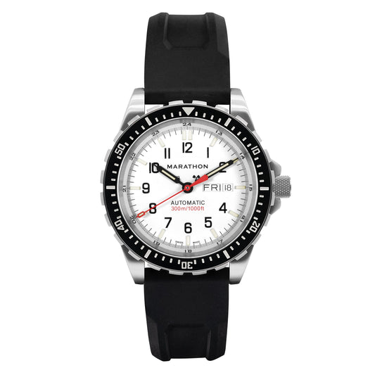 Marathon WW194021SS-0530 Arctic edition Jumbo Diver's Automatic (JDD) - 46mm with 3 pieces Black Rubber Strap