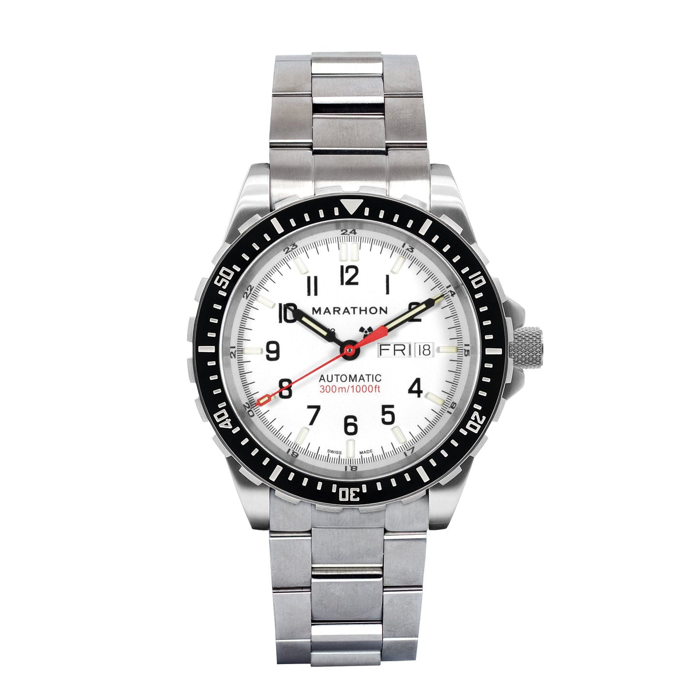 Marathon WW194021SS-0509 Arctic edition Jumbo Diver's Automatic (JDD) - 46mm with Stainless Steel MA Bracelet