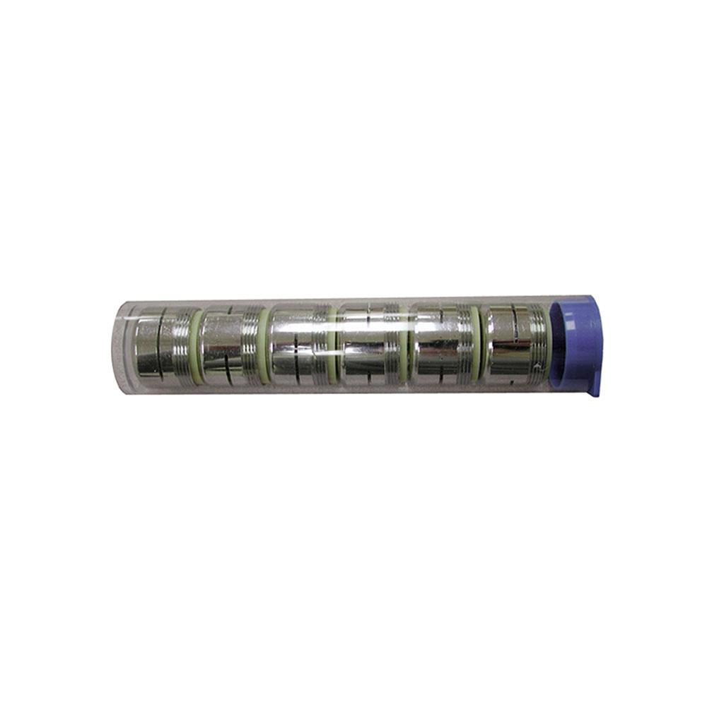 Jones Stephens A01021 Dual Thread Slotted 2.2 gpm Aerator, Tube of 6 for Counter Display