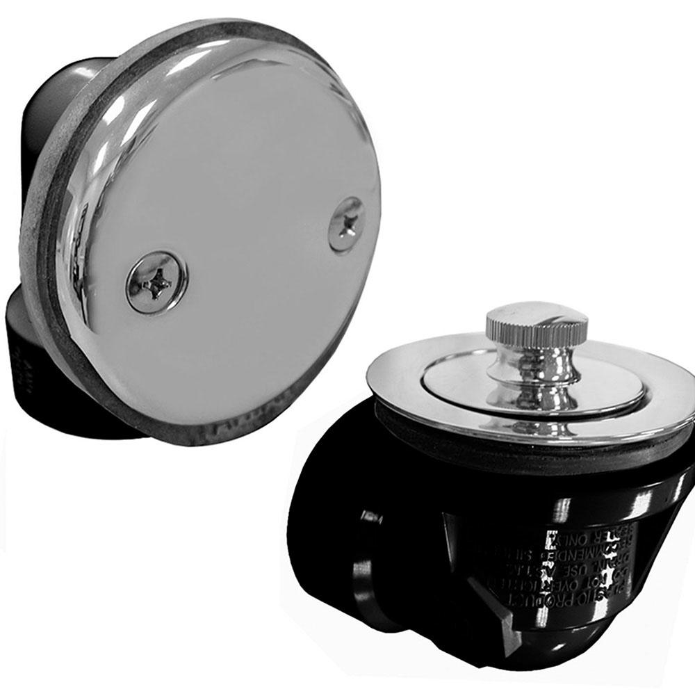 Jones Stephens B07111S Satin Nickel Two-Hole Lift and Turn Bath Waste Kit, Standard Half Kit, ABS