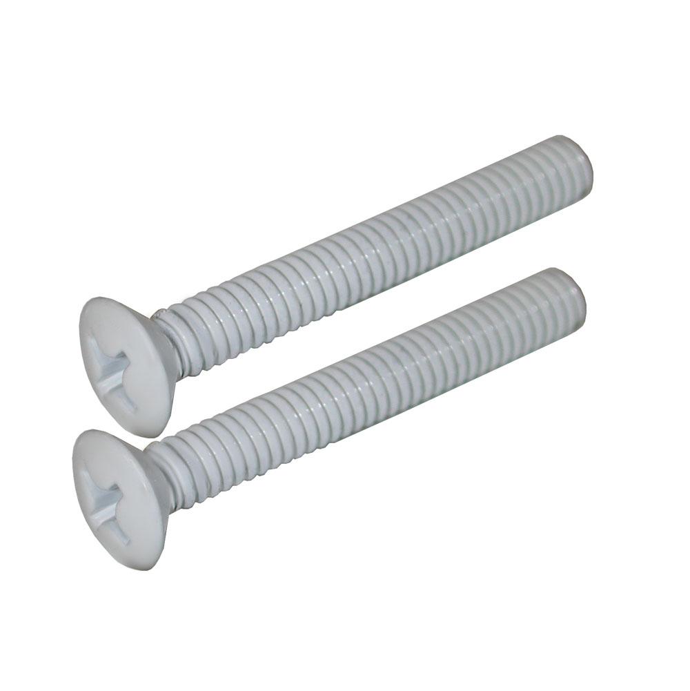 Jones Stephens B51006 White Two-Hole Lift and Turn Tub Drain Trim Kit