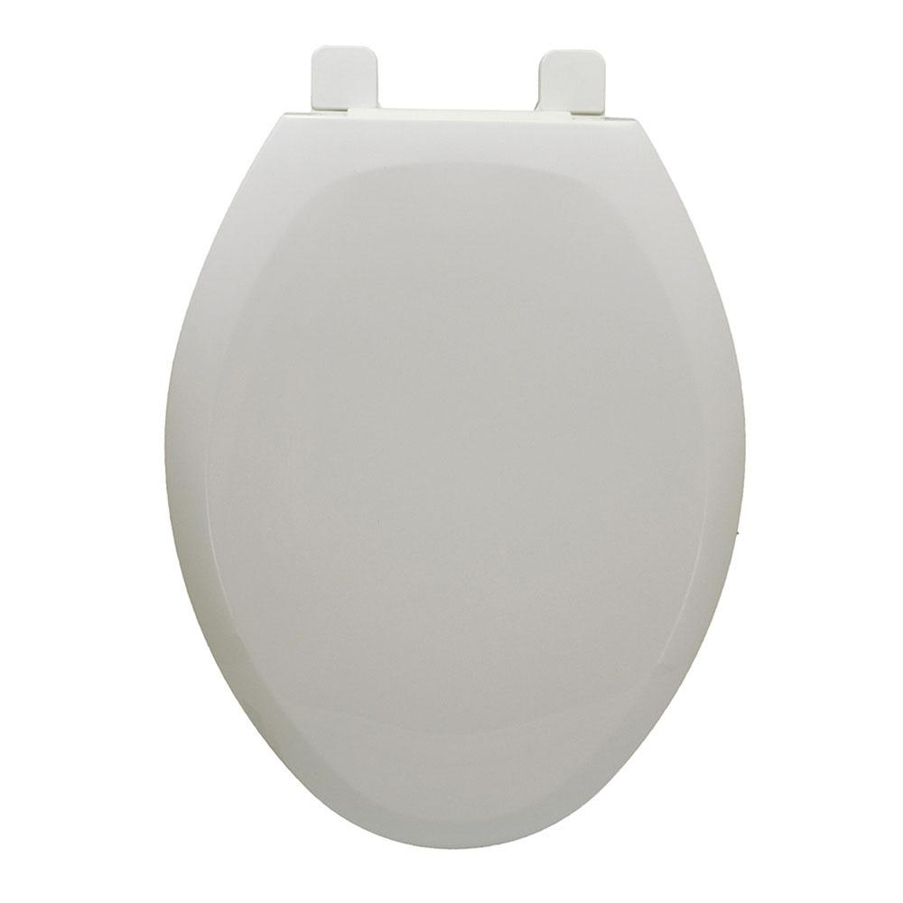 Jones Stephens C2200HPSSAMF White Premium Fire Retardant Plastic Toilet Seat, Closed Front with Cover, Elongated