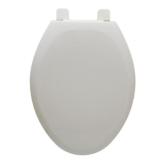 Jones Stephens C2200HPSSAMF White Premium Fire Retardant Plastic Toilet Seat, Closed Front with Cover, Elongated