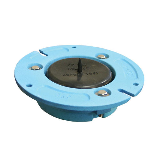 Jones Stephens C40500 4" x 2" Code Blue No Caulk Closet Flange with Test Cap