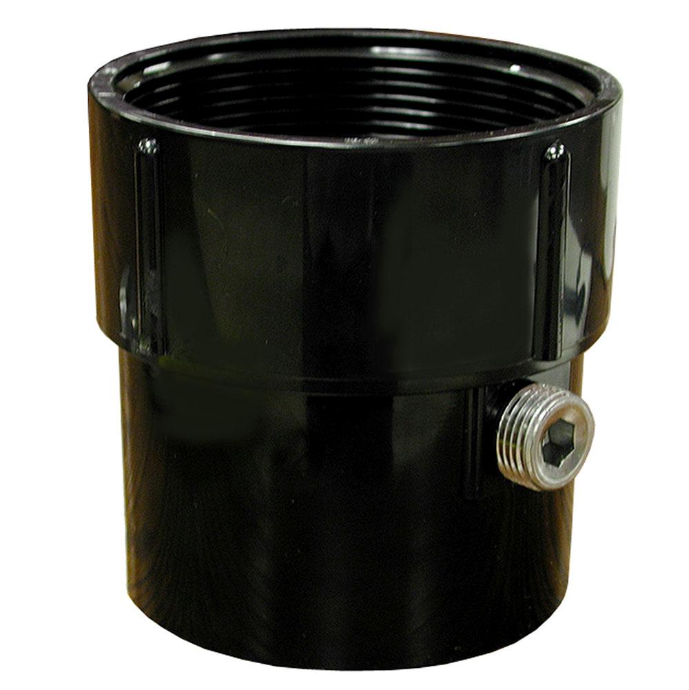 Jones Stephens D52461 3" x 4" ABS Pipe Fit Drain Base with Primer Tap, for 3-1/2" Spud