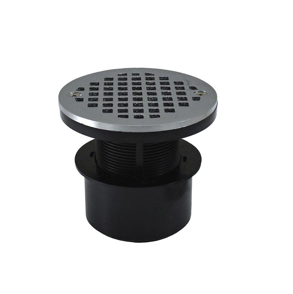 Jones Stephens D53153 3” ABS Inside Pipe Fit Adjustable General Purpose Drain with Chrome Plated Strainer