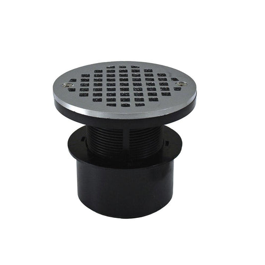 Jones Stephens D53153 3” ABS Inside Pipe Fit Adjustable General Purpose Drain with Chrome Plated Strainer