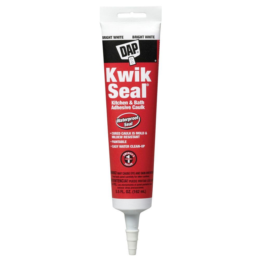 Jones Stephens DAP18001 5.5 oz. DAP® KWIK SEAL® Kitchen and Bath Adhesive Caulk, White, Carton of 12